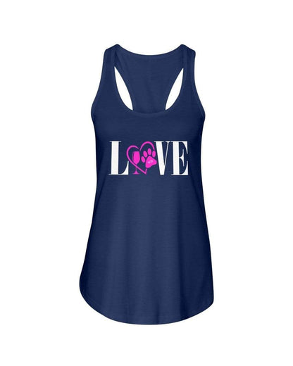 Shirts Midnight Navy / XS Winey Bitches Co "Love" Wht Letters Ladies Racerback Tank WineyBitchesCo
