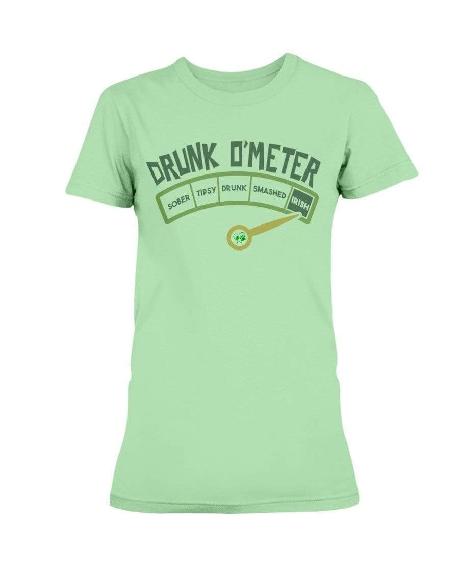 Shirts Mint Green / S Winey Bitches Co "Drunk O'Meter" Ladies Missy T-Shirt WineyBitchesCo