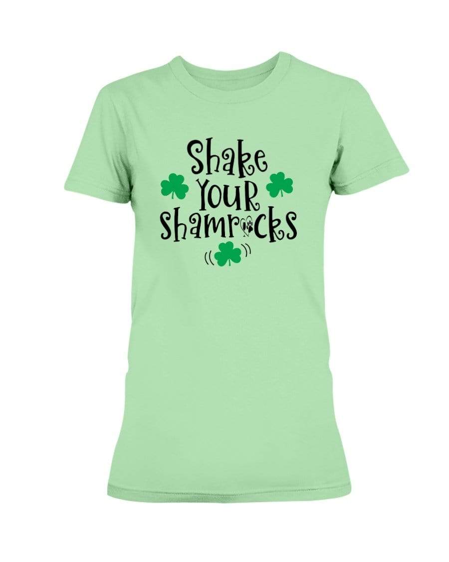 Shirts Mint Green / S Winey Bitches Co "Shake Your Shamrocks" Ladies Missy T-Shirt WineyBitchesCo