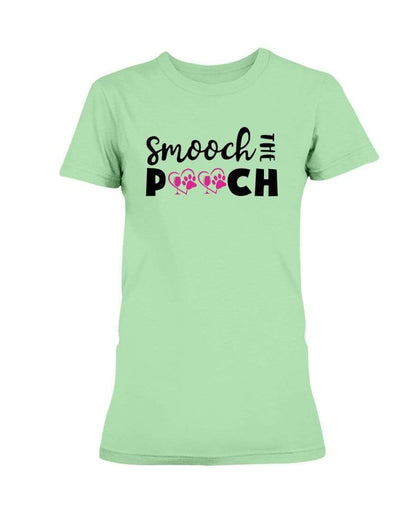 Shirts Mint Green / S Winey Bitches Co "Smooch The Pooch" Ladies Missy T-Shirt WineyBitchesCo