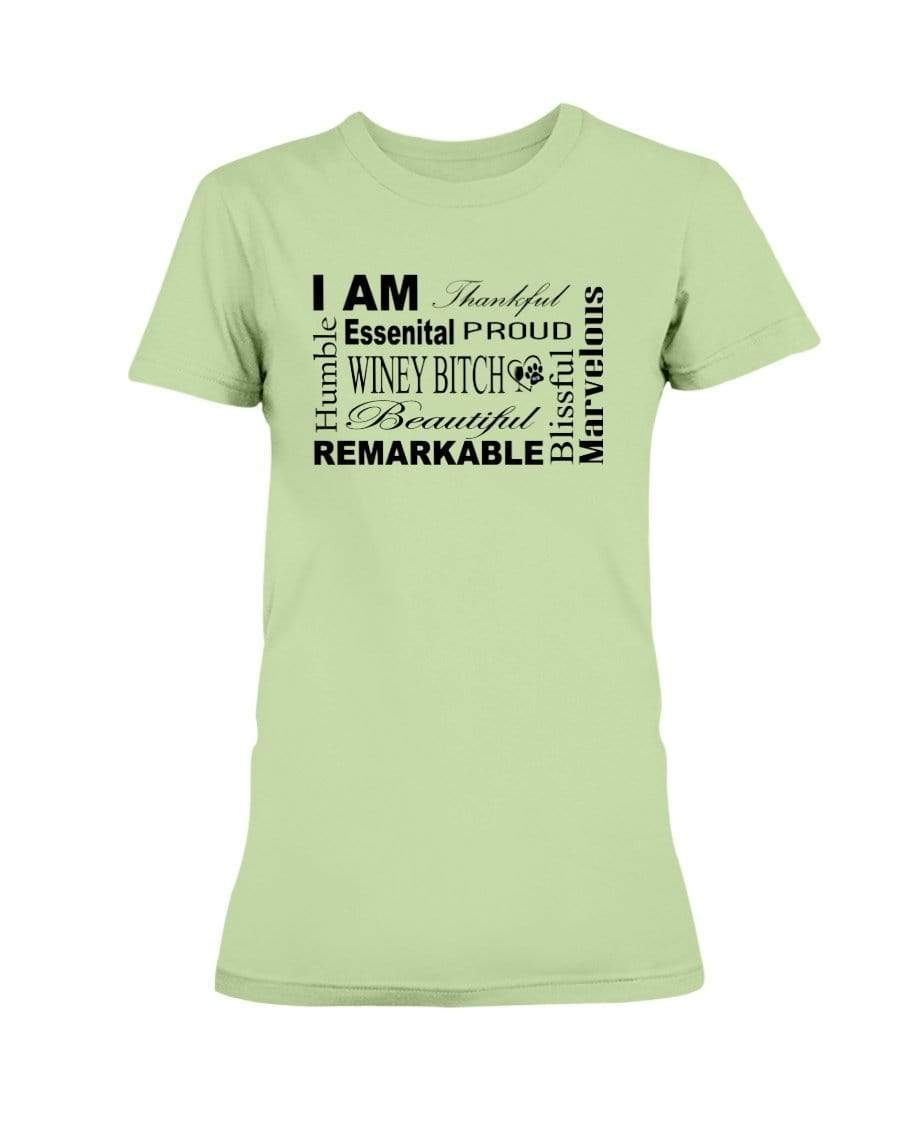 Shirts Mint Green / XS Winey Bitches Co "I Am Proud" Black Lettering- Ultra Ladies T-Shirt WineyBitchesCo