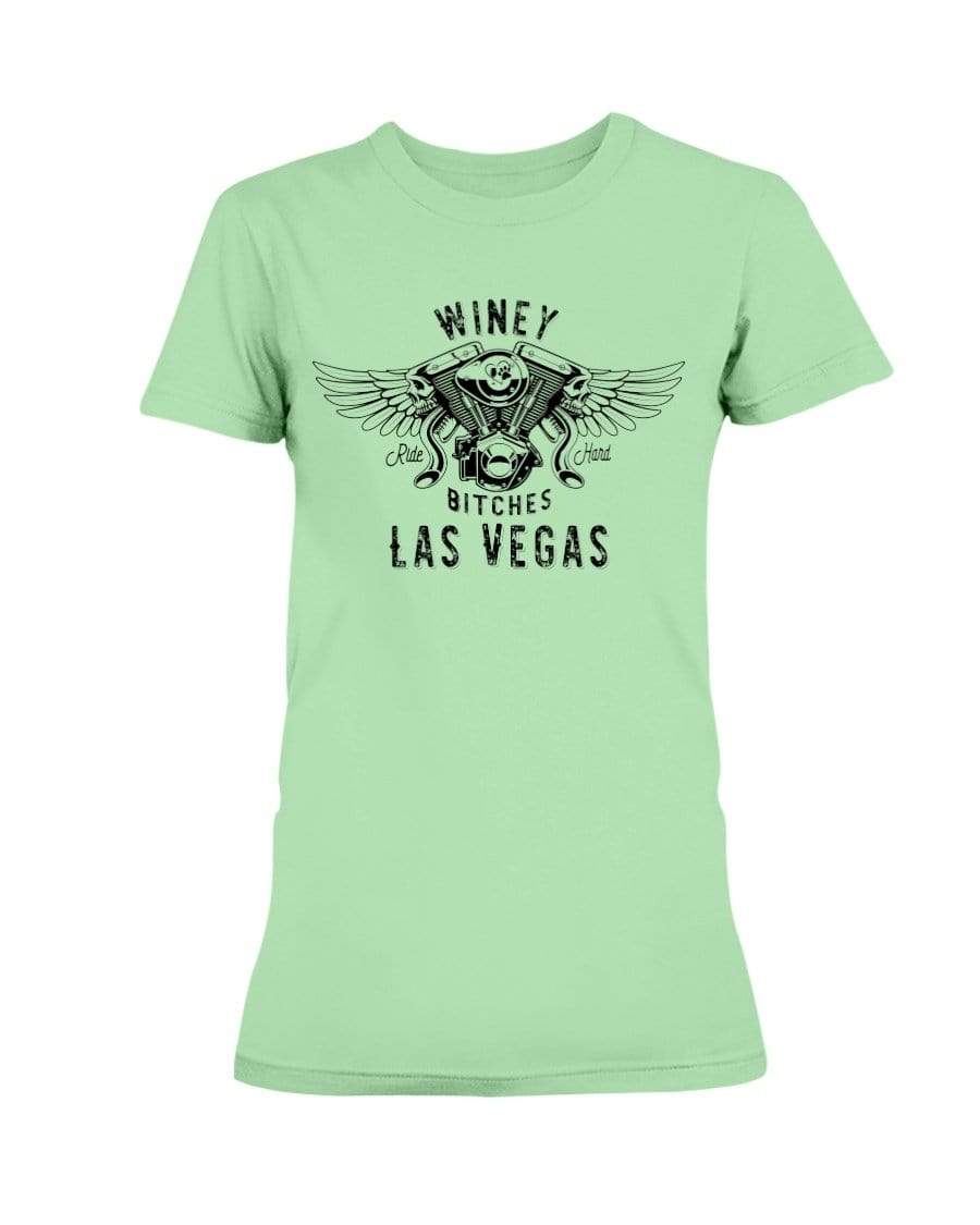 Shirts Mint Green / XS Winey Bitches Co "Ride Hard Las Vegas" Ultra Ladies T-Shirt-Blk Ltrs WineyBitchesCo