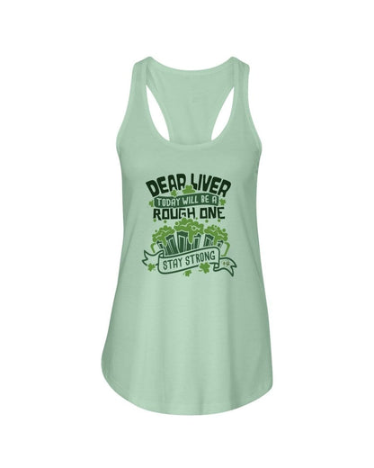Shirts Mint / XS Winey Bitches Co "Dear Liver Todays A Rough One, Stay Strong" Ladies Racerback Tank* WineyBitchesCo