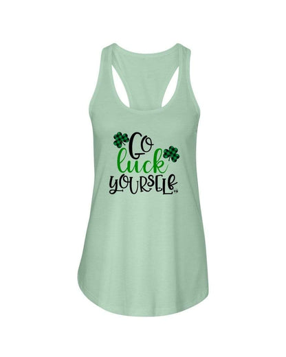Shirts Mint / XS Winey Bitches Co "Go Luck Yourself" Ladies Racerback Tank Top* WineyBitchesCo