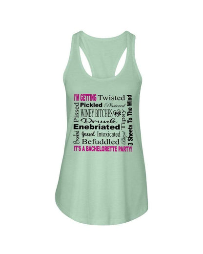 Shirts Mint / XS Winey Bitches Co "I'm Getting...It's A Bachlorette Party"Ladies Racerback Tank WineyBitchesCo