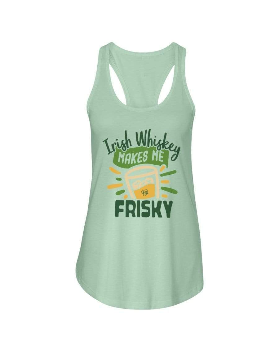 Shirts Mint / XS Winey Bitches Co  "Irish Whiskey Makes Me Frisky" Ladies Racerback Tank Top* WineyBitchesCo