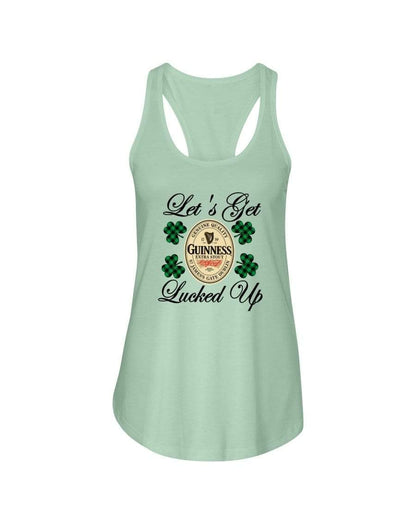 Shirts Mint / XS Winey Bitches Co "Let's Get Lucked Up" Guinness Ladies Racerback Tank Top* WineyBitchesCo