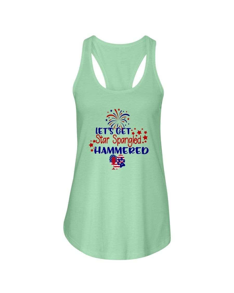 Shirts Mint / XS Winey Bitches Co "Let's Get Star Spangled Hammered" Ladies Racerback Tank WineyBitchesCo