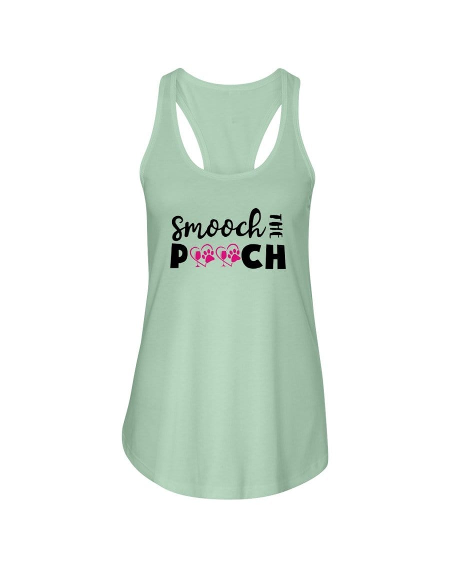 Shirts Mint / XS Winey Bitches Co "Smooch The Pooch" Ladies Racerback Tank Top* WineyBitchesCo