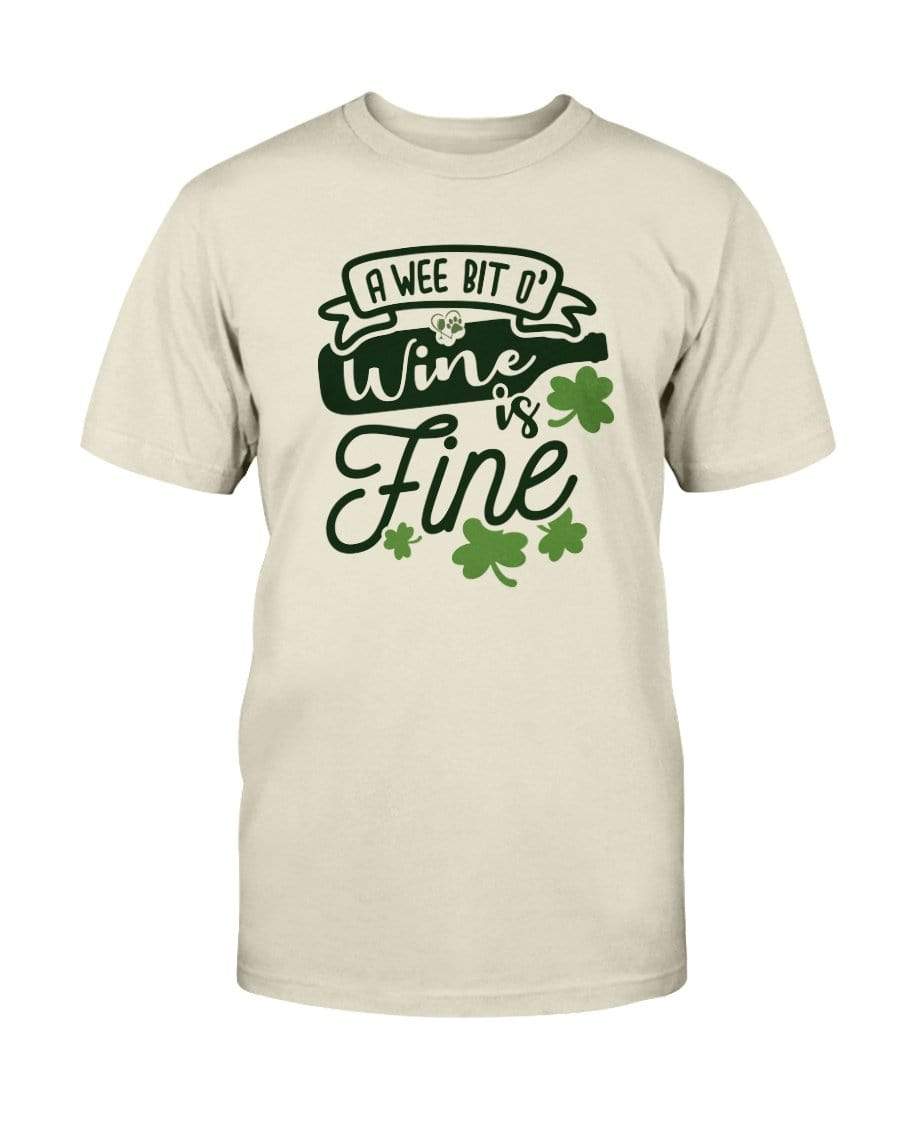 Shirts Natural / S Winey Bitches Co "A Wee Bit O' Wine Is Fine" Ultra Cotton T-Shirt WineyBitchesCo