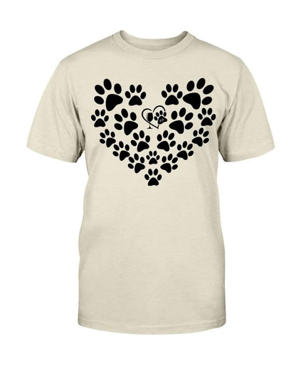 Shirts Natural / S Winey Bitches Co Heart Paws (Black) Ultra Cotton T-Shirt WineyBitchesCo