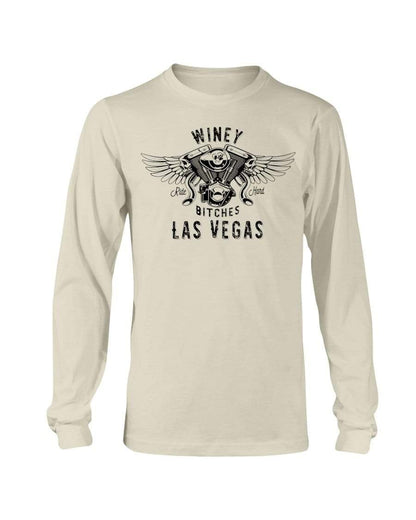 Shirts Natural / S Winey Bitches "Ride Hard Las Vegas" Long Sleeve T-Shirt WineyBitchesCo