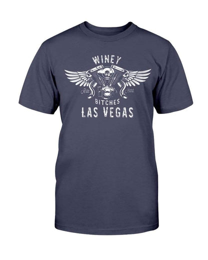 Shirts Navy / S Winey Bitches "Ride Hard Las Vegas" Ultra Cotton T-Shirt-Wht Lettering WineyBitchesCo