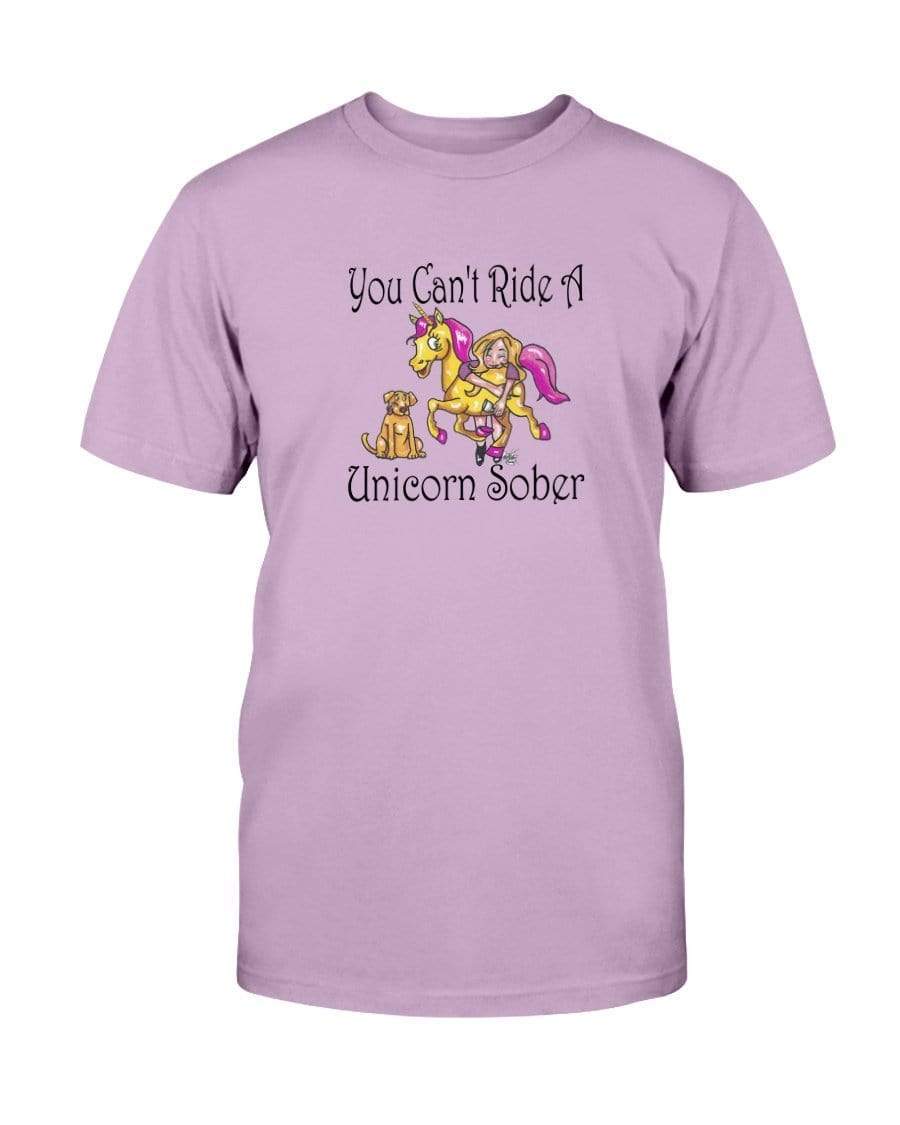 Shirts Orchid / S Winey Bitches Co "You Can't Ride A Unicorn Sober" Ultra Cotton T-Shirt WineyBitchesCo