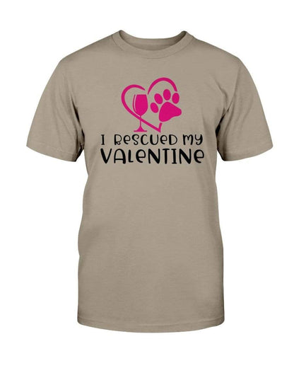 Shirts Prairie Dust / S Winey Bitches Co "I Rescued My Valentine" Ultra Cotton T-Shirt WineyBitchesCo