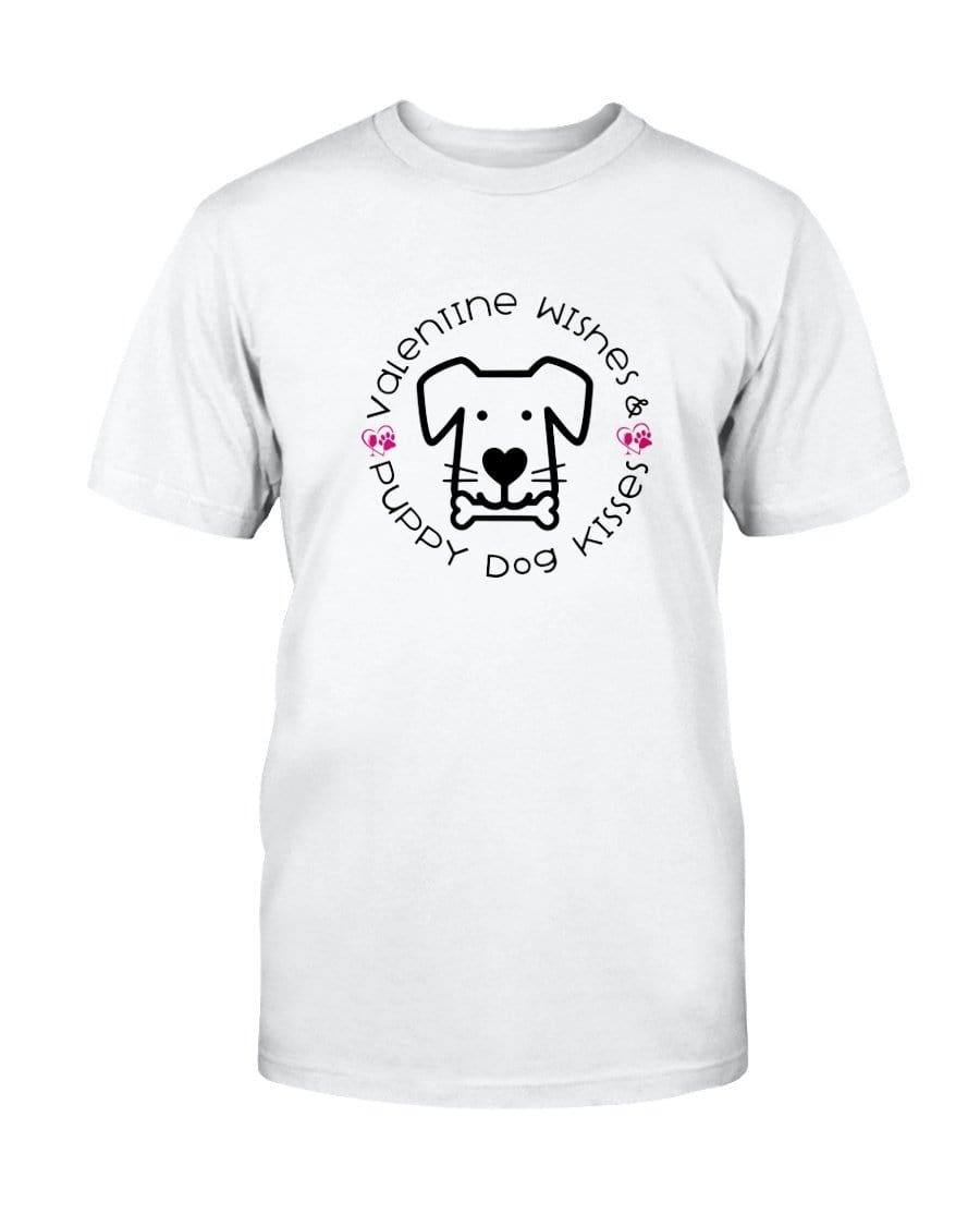 Shirts Prepared For Dye / S Winey Bitches Co "Valentine Wishes And Puppy Dog Kisses" (Dog) Ultra Cotton T-Shirt WineyBitchesCo