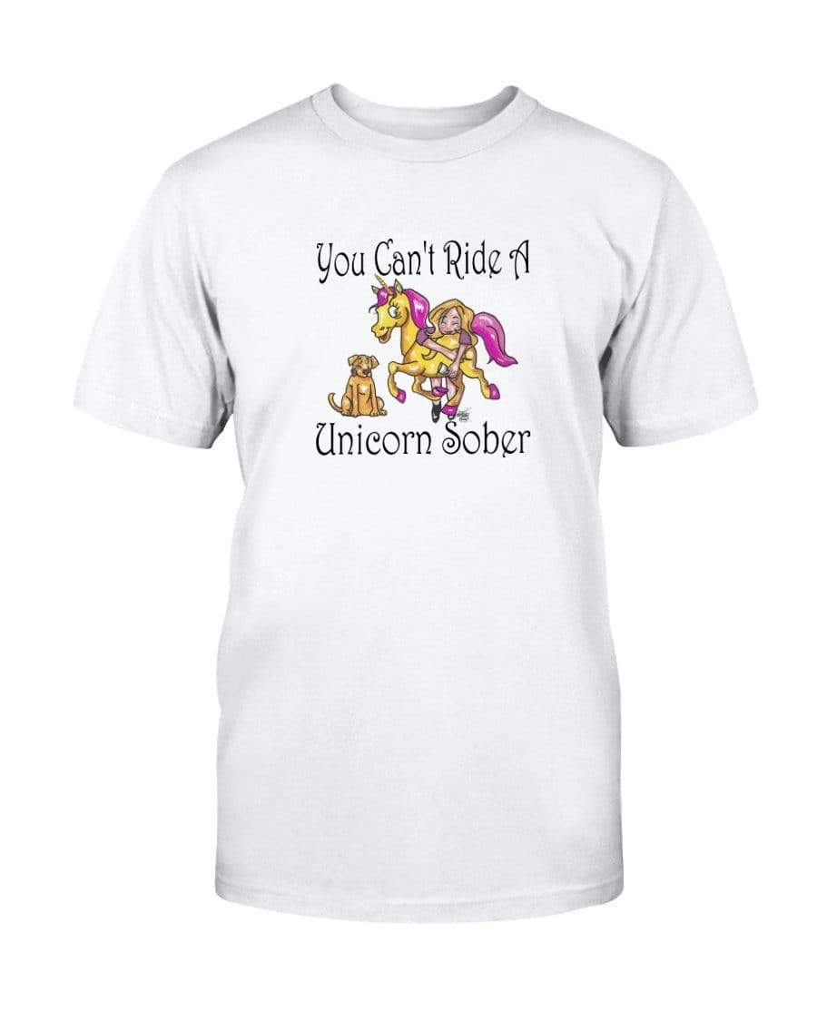 Shirts Prepared For Dye / S Winey Bitches Co "You Can't Ride A Unicorn Sober" Ultra Cotton T-Shirt WineyBitchesCo