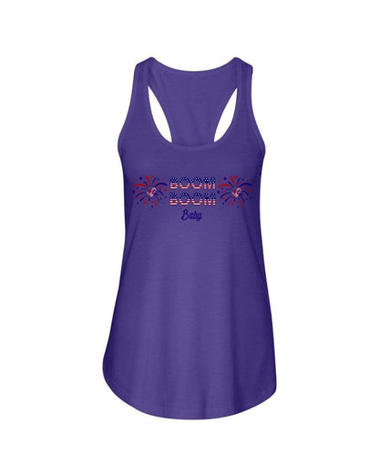 Shirts Purple Rush / XS Winey Bitches Co "Boom Boom Baby" Ladies Racerback Tank WineyBitchesCo