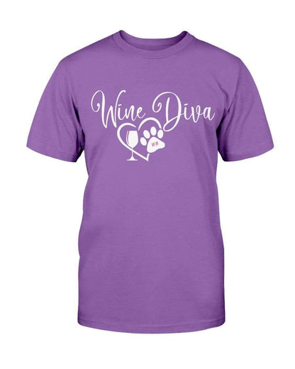 Shirts Purple / S Winey Bitches Co New "Wine Diva 2" Ultra Cotton T-Shirt WineyBitchesCo