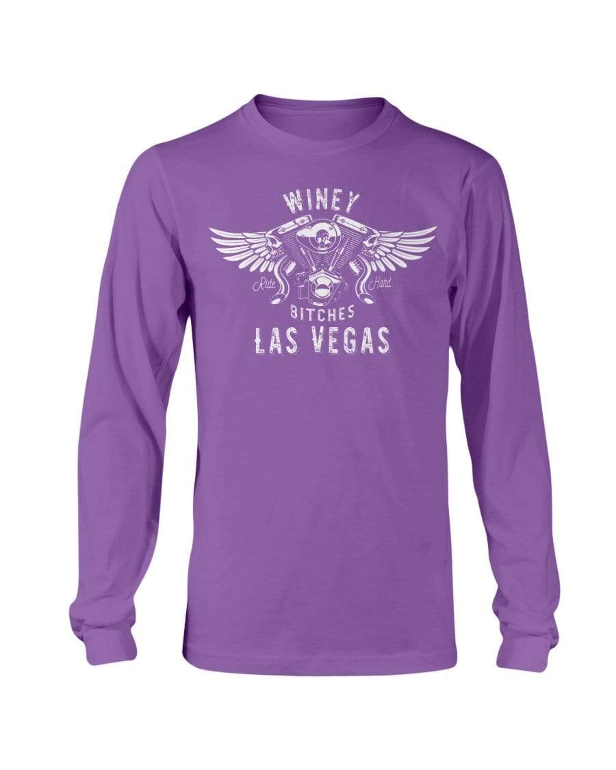 Shirts Purple / S Winey Bitches "Ride Hard Las Vegas" Long Sleeve T-Shirt WineyBitchesCo