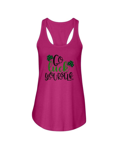 Shirts Raspberry / XS Winey Bitches Co "Go Luck Yourself" Ladies Racerback Tank Top* WineyBitchesCo