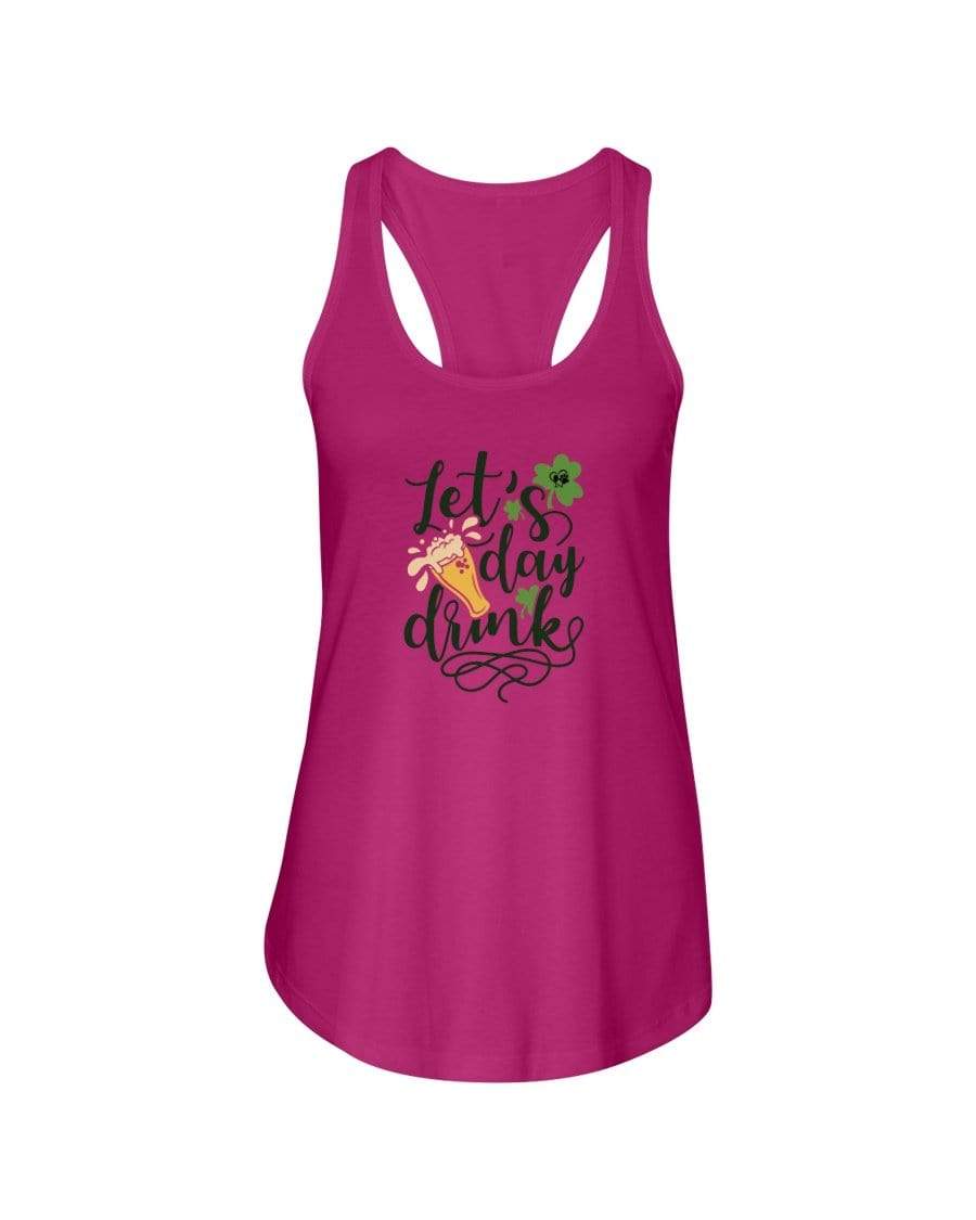 Shirts Raspberry / XS Winey Bitches Co "Let's Day Drink" Ladies Racerback Tank Top* WineyBitchesCo