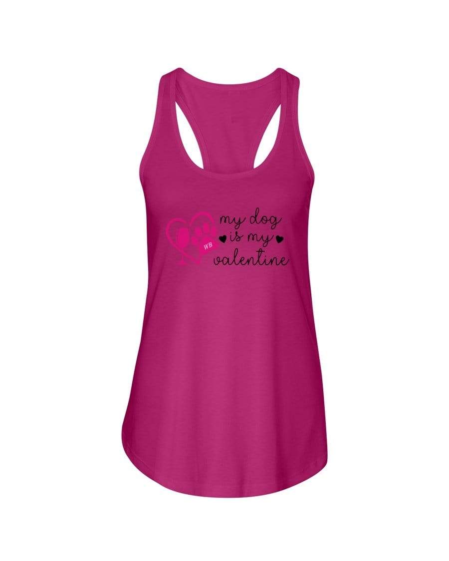 Shirts Raspberry / XS Winey Bitches Co "My Dog Is My Valentine" Ladies Racerback Tank Top* WineyBitchesCo
