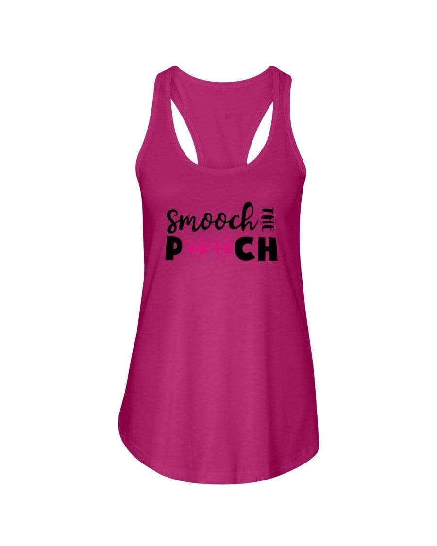 Shirts Raspberry / XS Winey Bitches Co "Smooch The Pooch" Ladies Racerback Tank Top* WineyBitchesCo