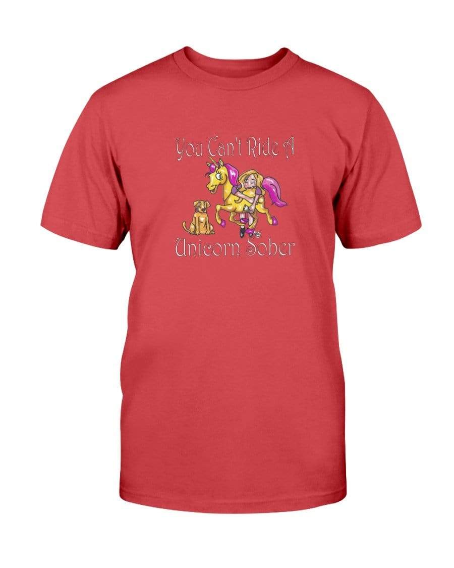 Shirts Red / S Winey Bitches Co "You Can't Ride A Unicorn Sober" Ultra Cotton T-Shirt WineyBitchesCo
