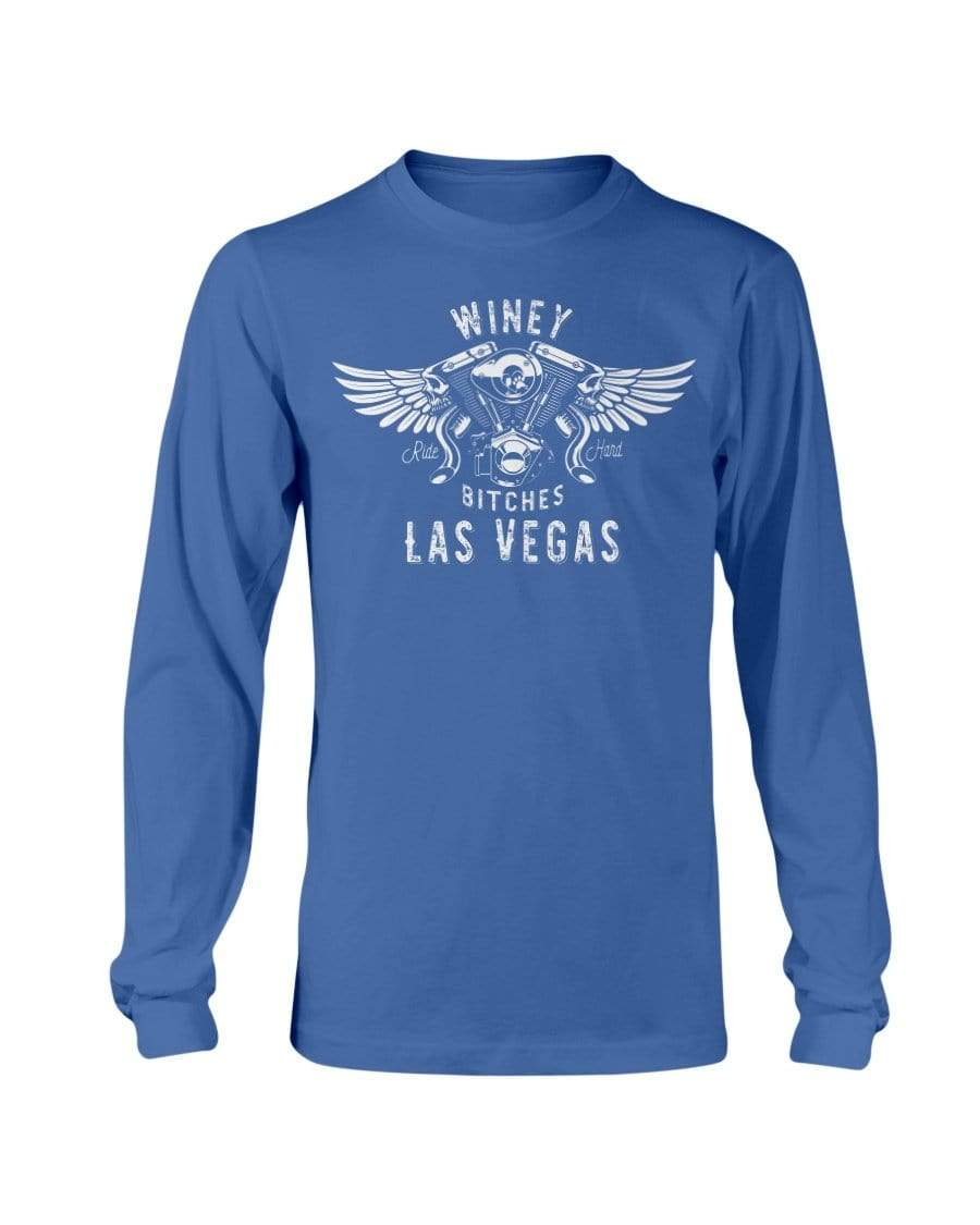 Shirts Royal Blue / S Winey Bitches "Ride Hard Las Vegas" Long Sleeve T-Shirt WineyBitchesCo