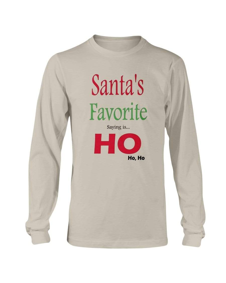 Shirts Sand / S Winey Bitches Co "Santa's Favorite Saying" Long Sleeve T-Shirt WineyBitchesCo