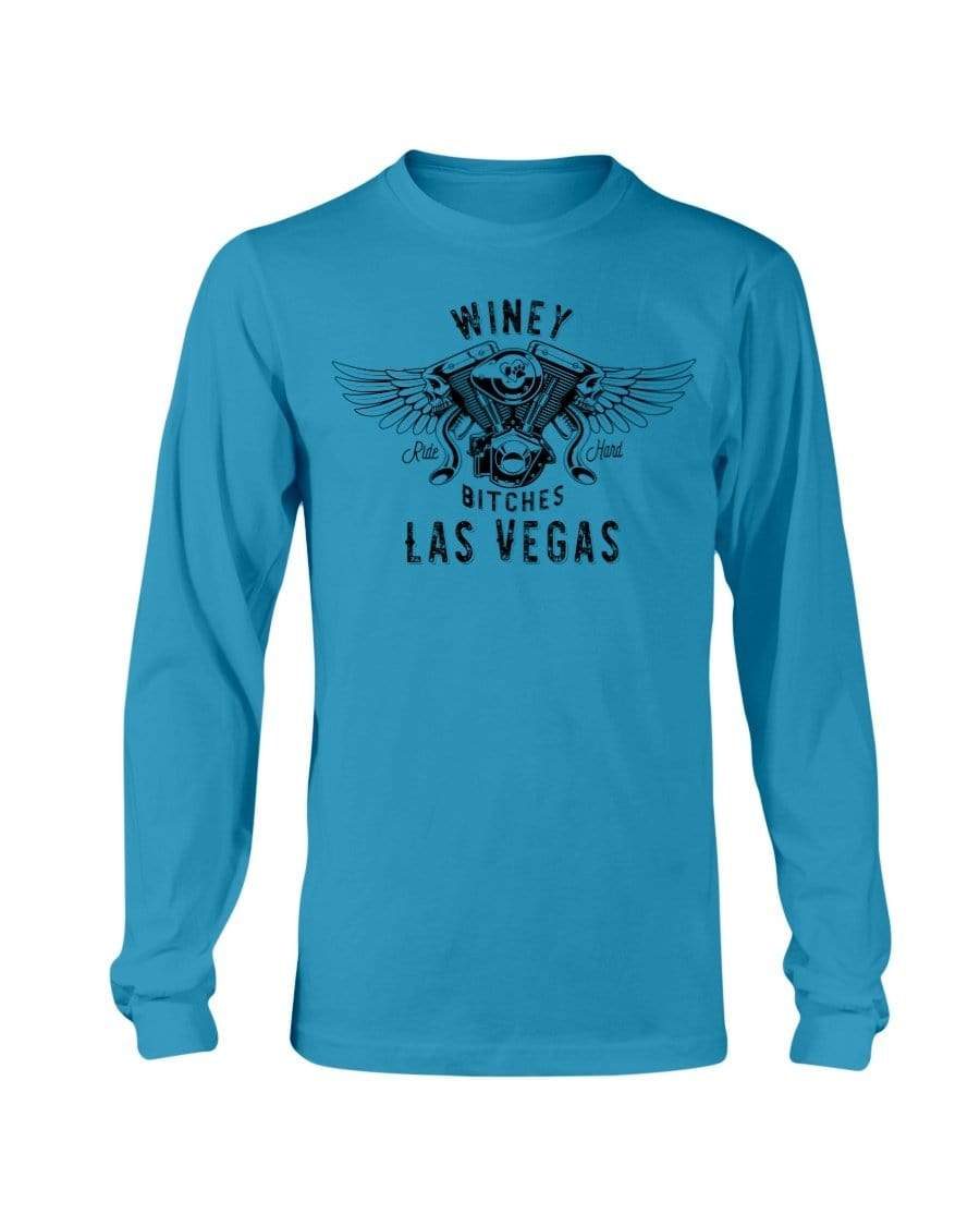Shirts Sapphire / S Winey Bitches "Ride Hard Las Vegas" Long Sleeve T-Shirt WineyBitchesCo