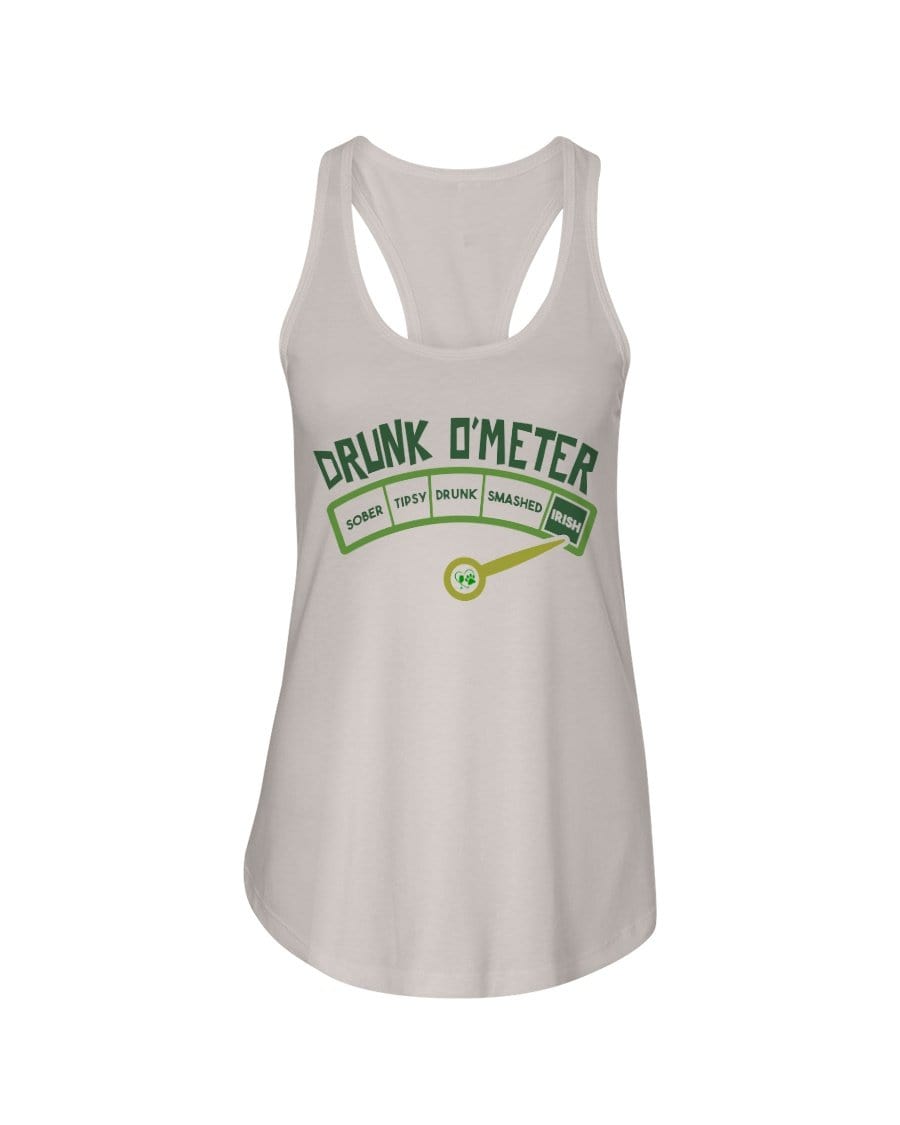 Shirts Silver / XS Winey Bitches Co "Irish Drunk O'Meter" Ladies Racerback Tank WineyBitchesCo