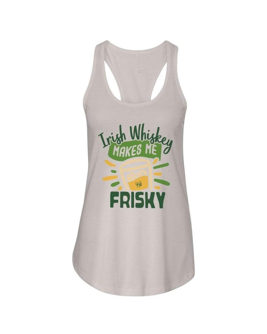 Shirts Silver / XS Winey Bitches Co  "Irish Whiskey Makes Me Frisky" Ladies Racerback Tank Top* WineyBitchesCo
