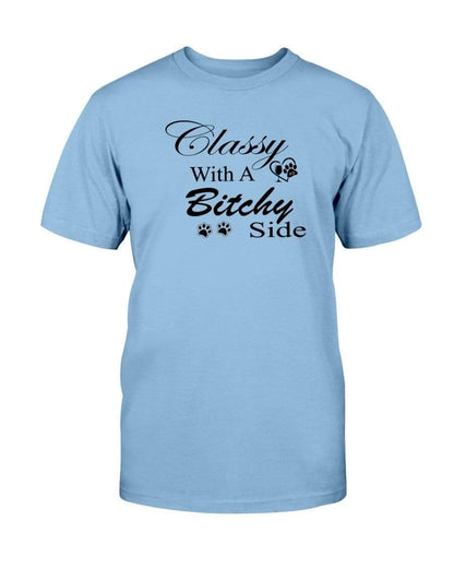 Shirts Sky / S Winey Bitches Co "Classy with a Bitchy Side" Black Letters Ultra Cotton T-Shirt WineyBitchesCo