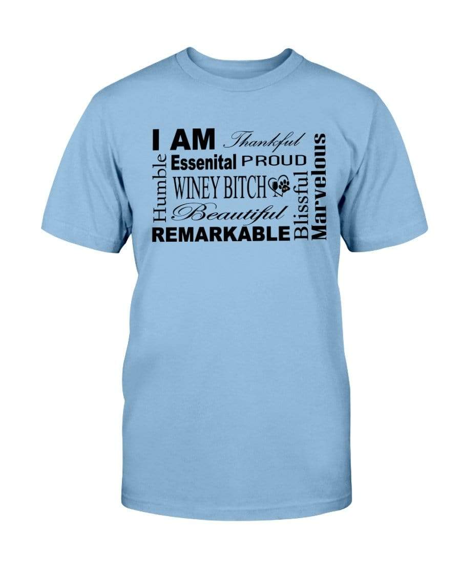 Shirts Sky / S Winey Bitches Co "I Am Proud" Black Lettering- Ultra Cotton T-Shirt WineyBitchesCo