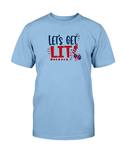 Shirts Sky / S Winey Bitches Co "Let Get Lit" Ultra Cotton T-Shirt WineyBitchesCo