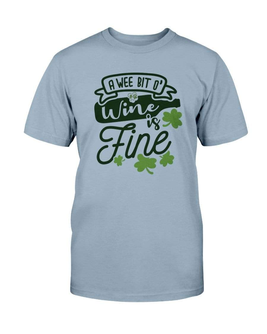 Shirts Stone Blue / S Winey Bitches Co "A Wee Bit O' Wine Is Fine" Ultra Cotton T-Shirt WineyBitchesCo