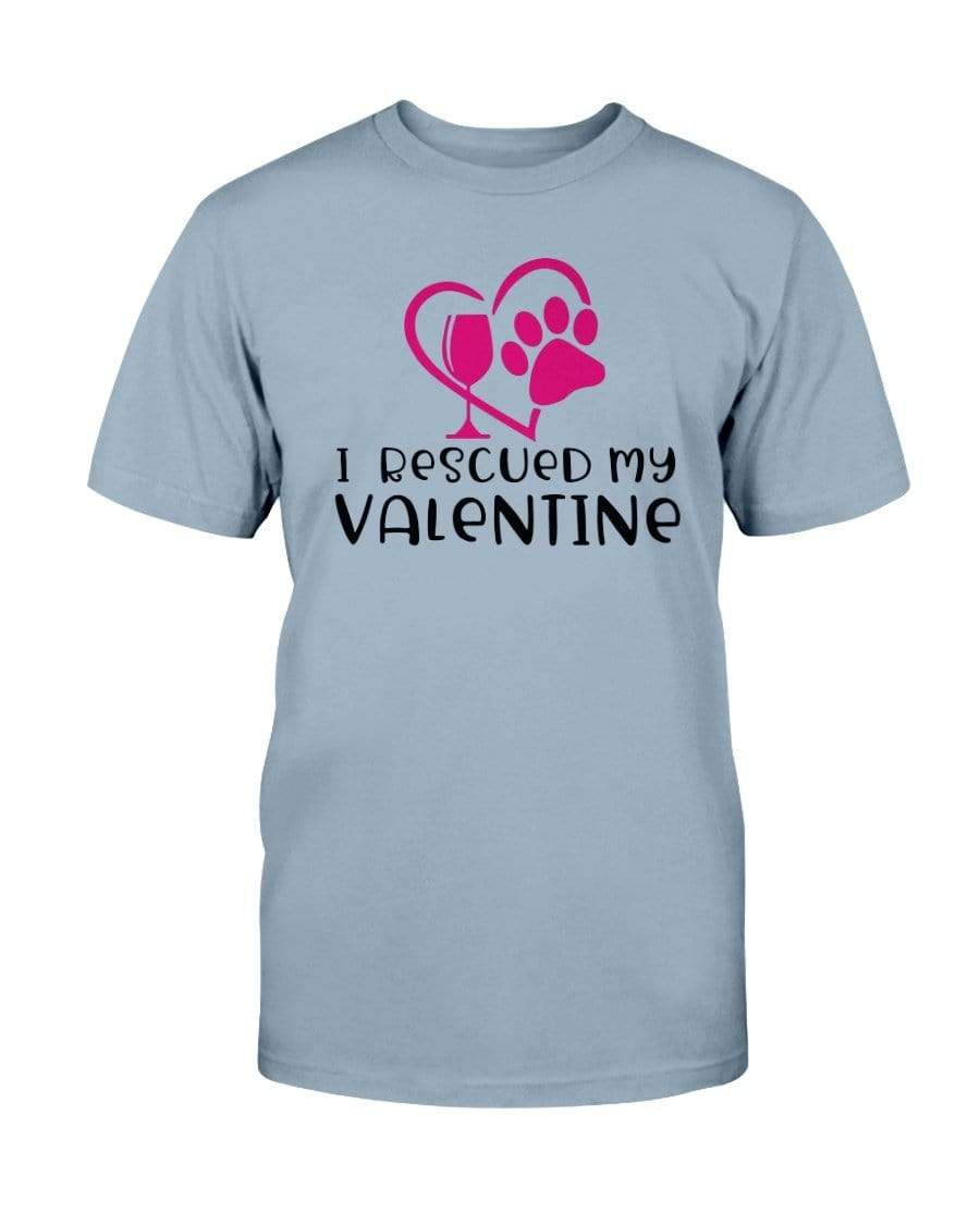 Shirts Stone Blue / S Winey Bitches Co "I Rescued My Valentine" Ultra Cotton T-Shirt WineyBitchesCo