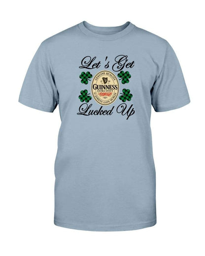 Shirts Stone Blue / S Winey Bitches Co "Let's Get Lucked Up" Guinness Ultra Cotton T-Shirt WineyBitchesCo