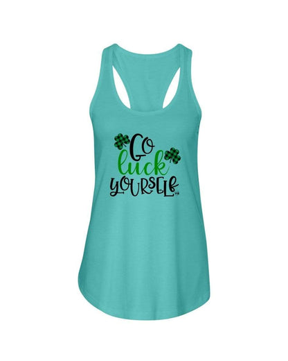 Shirts Tahiti Blue / XS Winey Bitches Co "Go Luck Yourself" Ladies Racerback Tank Top* WineyBitchesCo