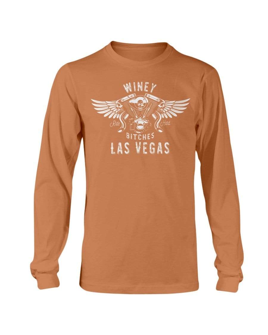 Shirts Texas Orange / S Winey Bitches "Ride Hard Las Vegas" Long Sleeve T-Shirt WineyBitchesCo