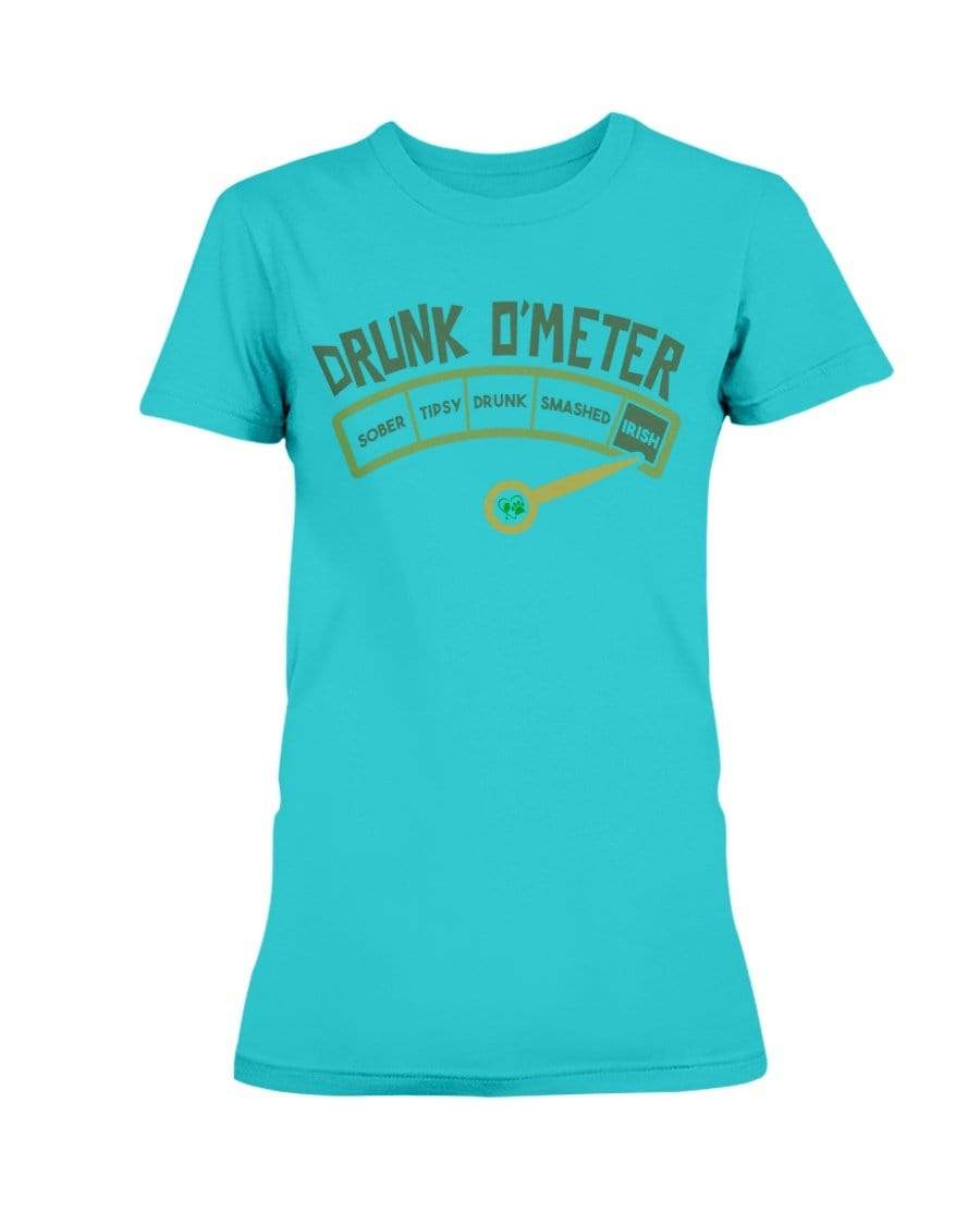 Shirts Tropical Blue / S Winey Bitches Co "Drunk O'Meter" Ladies Missy T-Shirt WineyBitchesCo