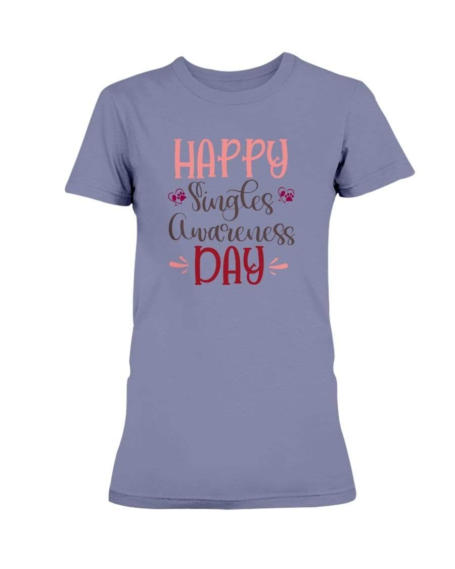 Shirts Violet / S Winey Bitches Co "Happy Single Awareness Day" Ladies Missy T-Shirt WineyBitchesCo