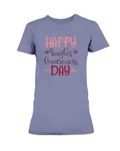 Shirts Violet / S Winey Bitches Co "Happy Single Awareness Day" Ladies Missy T-Shirt WineyBitchesCo
