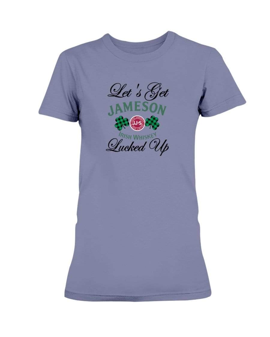 Shirts Violet / S Winey Bitches Co "Let's Get Lucked Up" Jameson Ladies Missy T-Shirt WineyBitchesCo