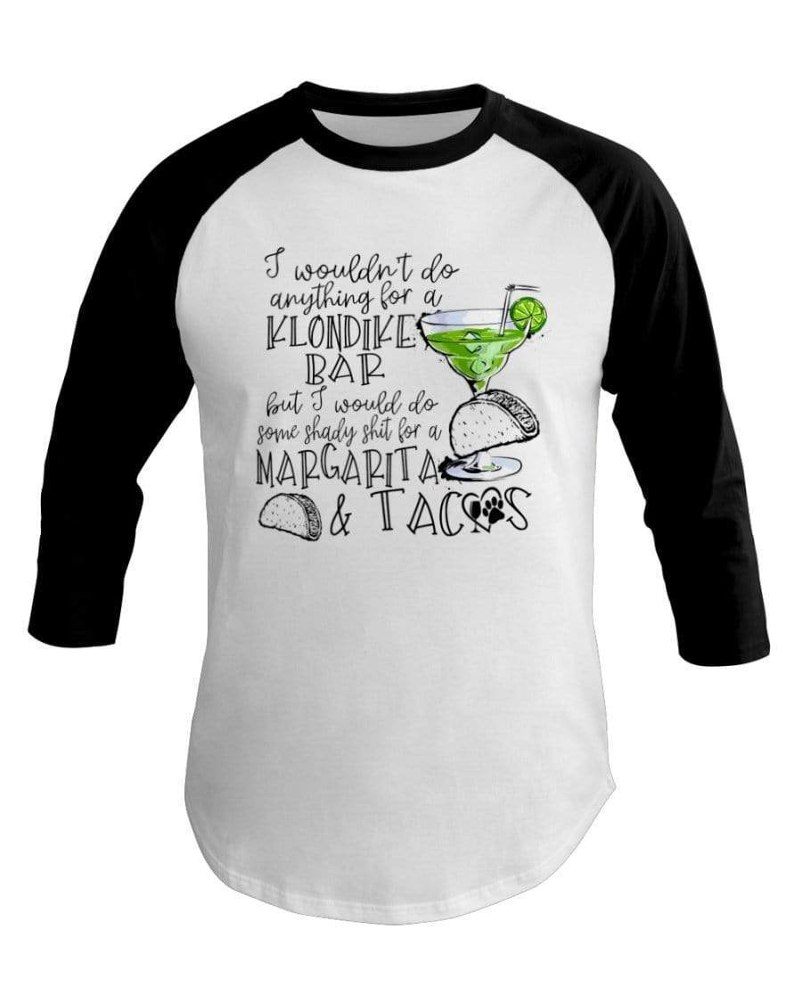 Shirts White/Black / XS Winey Bitches Co Margaritas and Tacos 3/4 Sleeve Raglan Shirt WineyBitchesCo