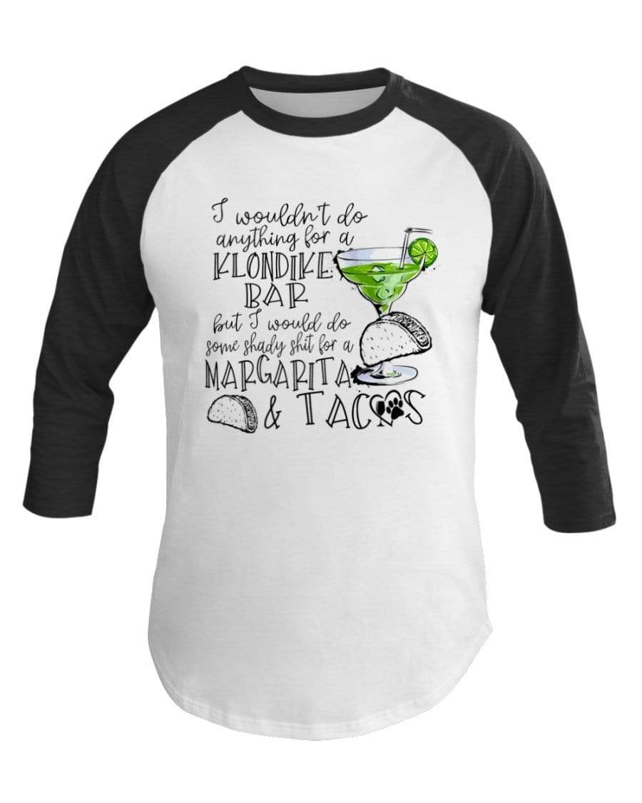 Shirts White/Hth Black / XS Winey Bitches Co Margaritas and Tacos 3/4 Sleeve Raglan Shirt WineyBitchesCo