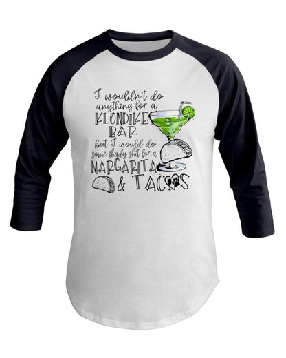 Shirts White/Navy / XS Winey Bitches Co Margaritas and Tacos 3/4 Sleeve Raglan Shirt WineyBitchesCo