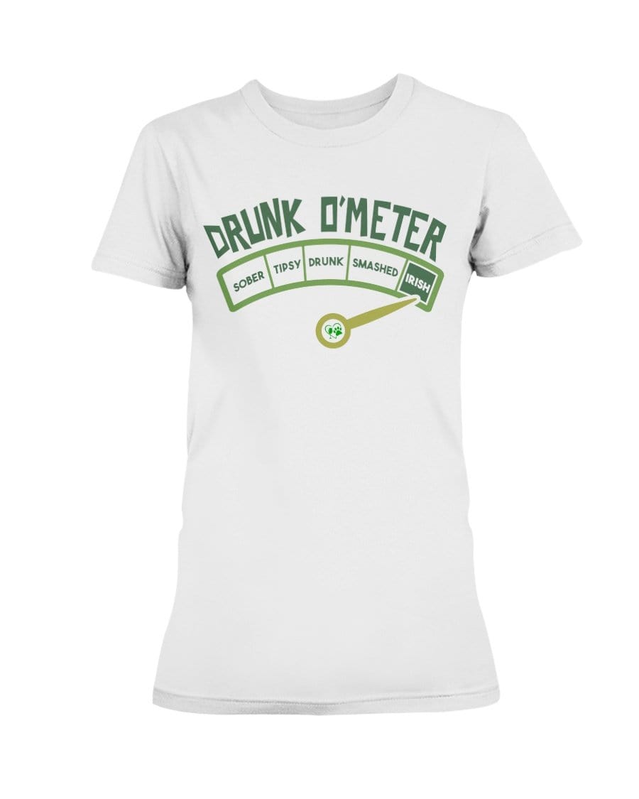 Shirts White / S Winey Bitches Co "Drunk O'Meter" Ladies Missy T-Shirt WineyBitchesCo